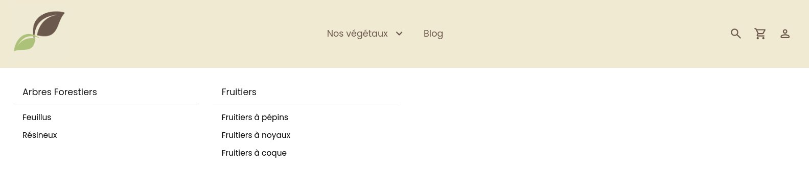 Configuration des catégories