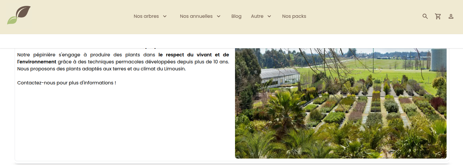 Configuration des catégories