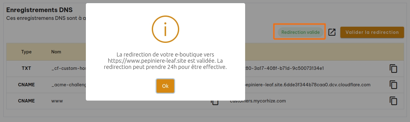 Configuration de votre nom de domaine