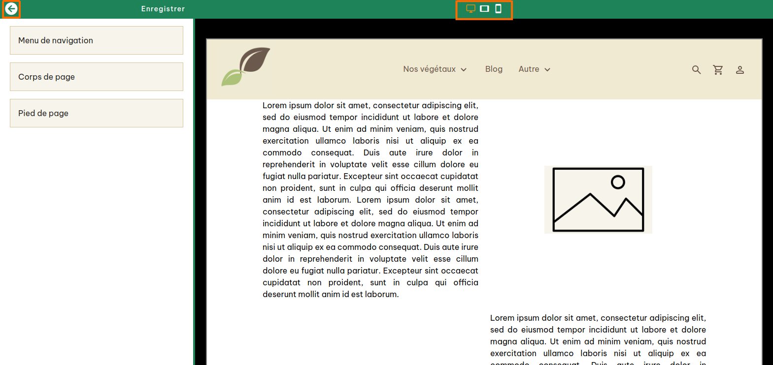 Configuration de l'aspect général