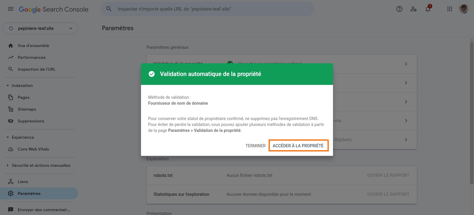 Indexation de votre site sur Google search console
