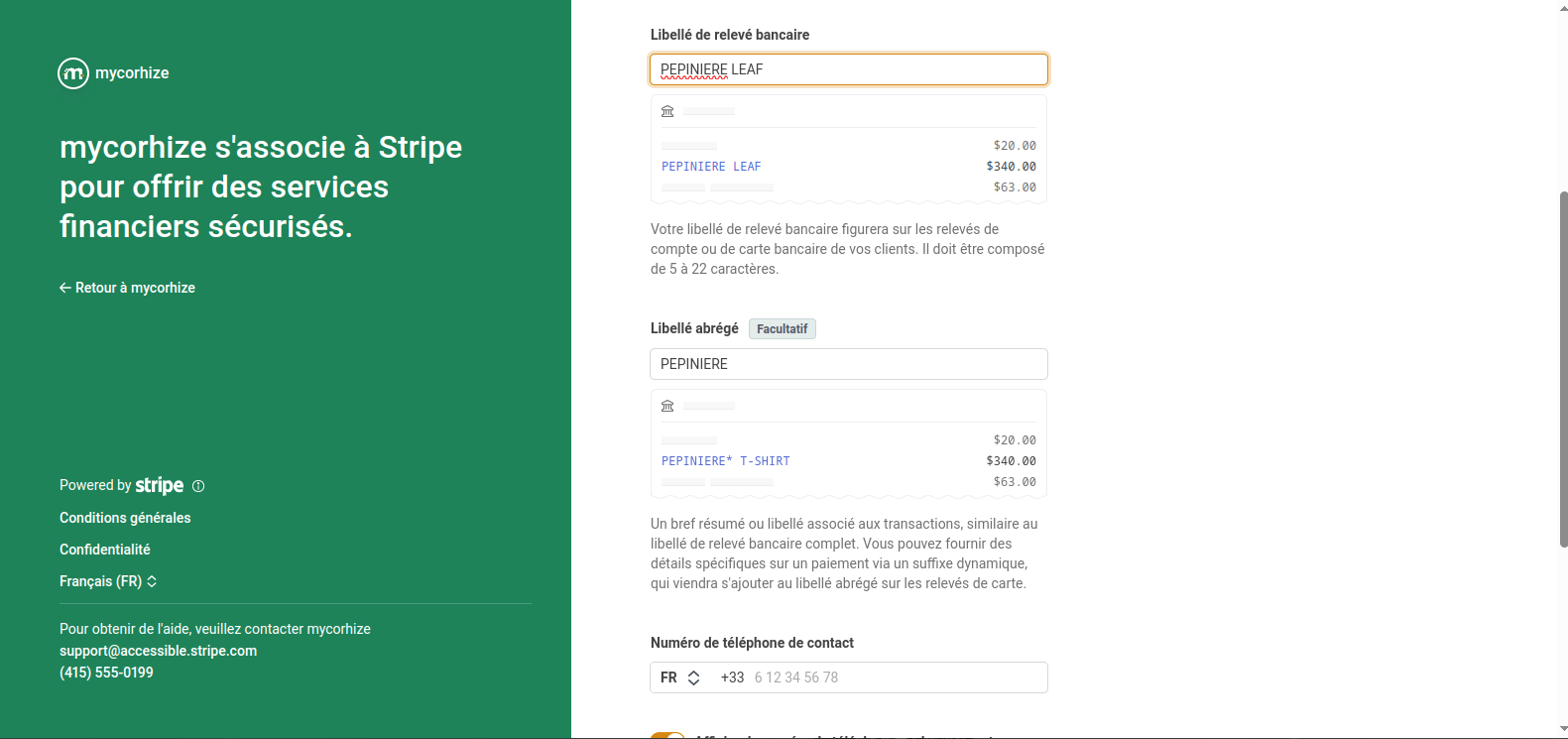 Configuration des moyens de paiement