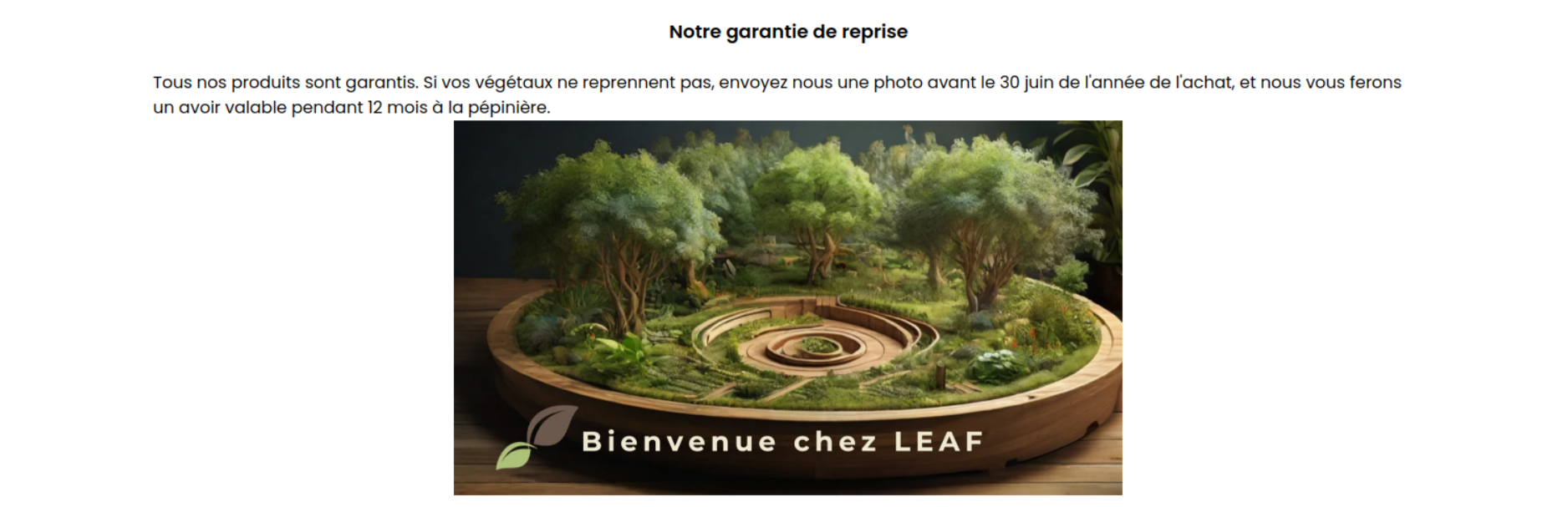 Blocs disponibles pour la page produit