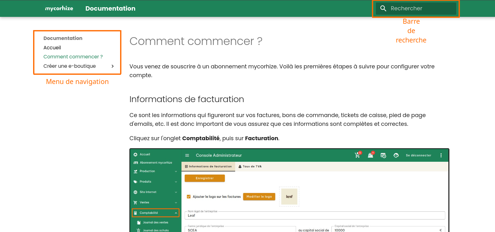 Trouver les informations
