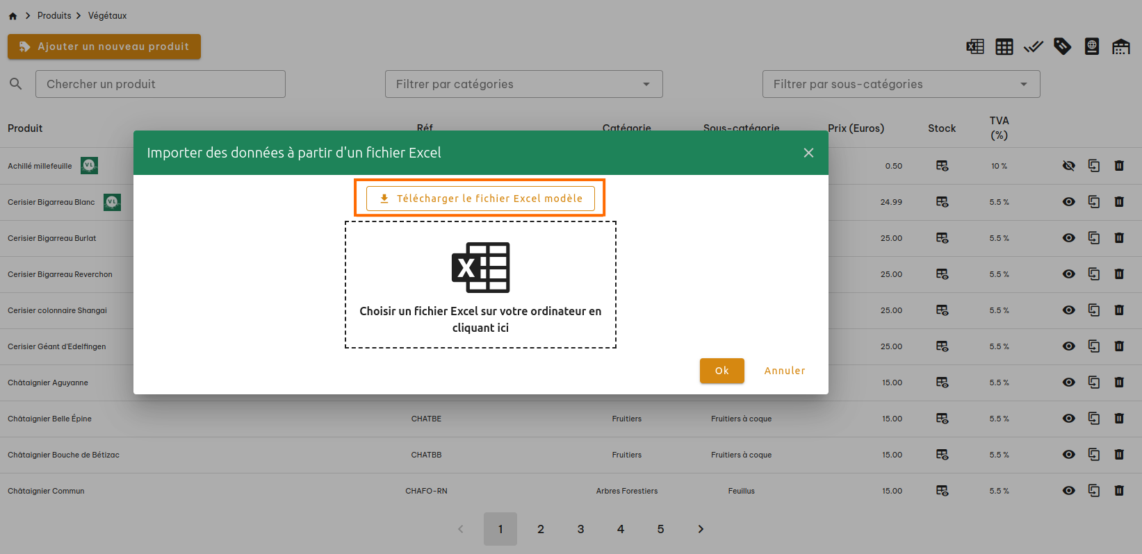 Gestion des produits végétaux