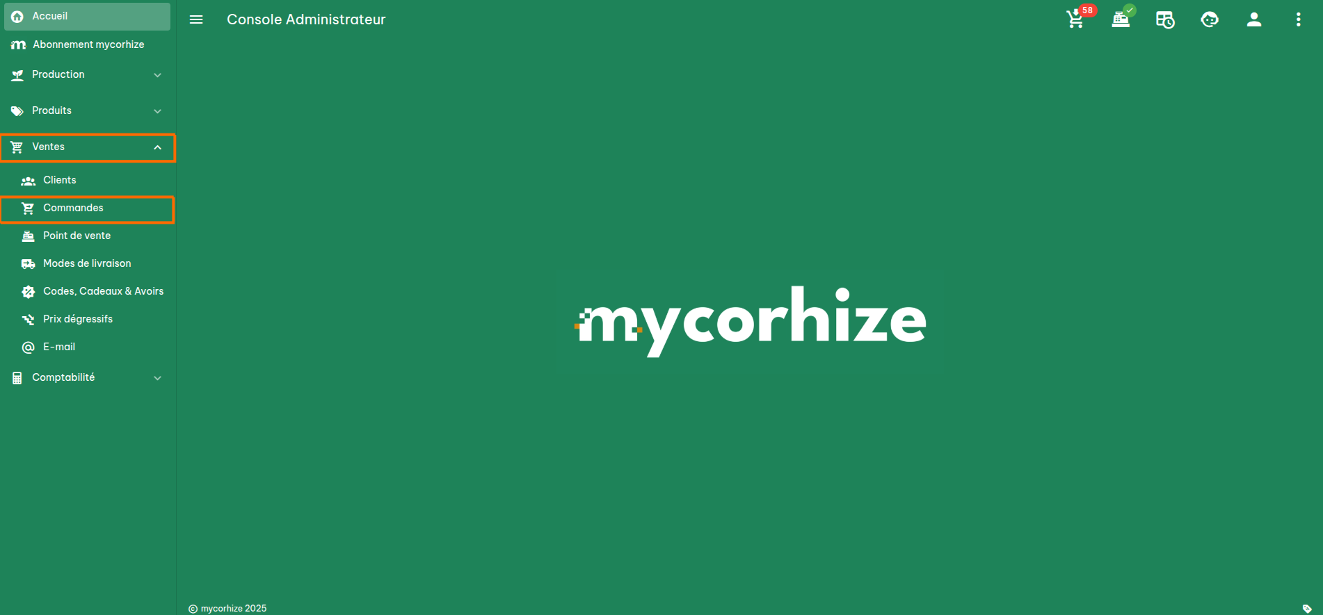 Configuration des commandes