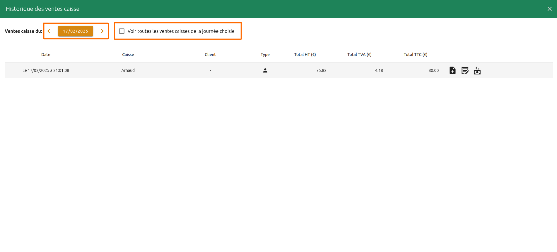 Configuration du point de vente