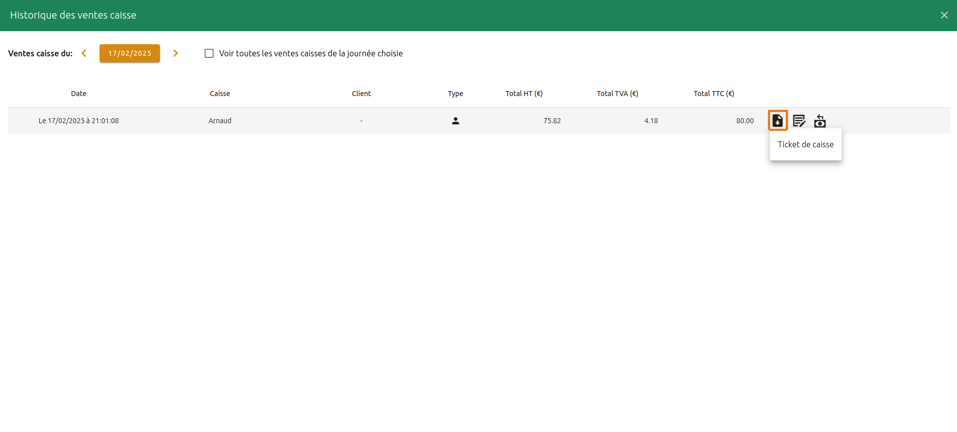 Configuration du point de vente