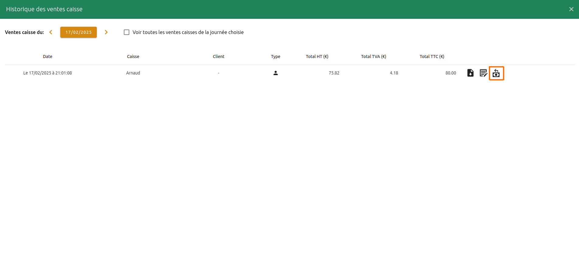 Configuration du point de vente