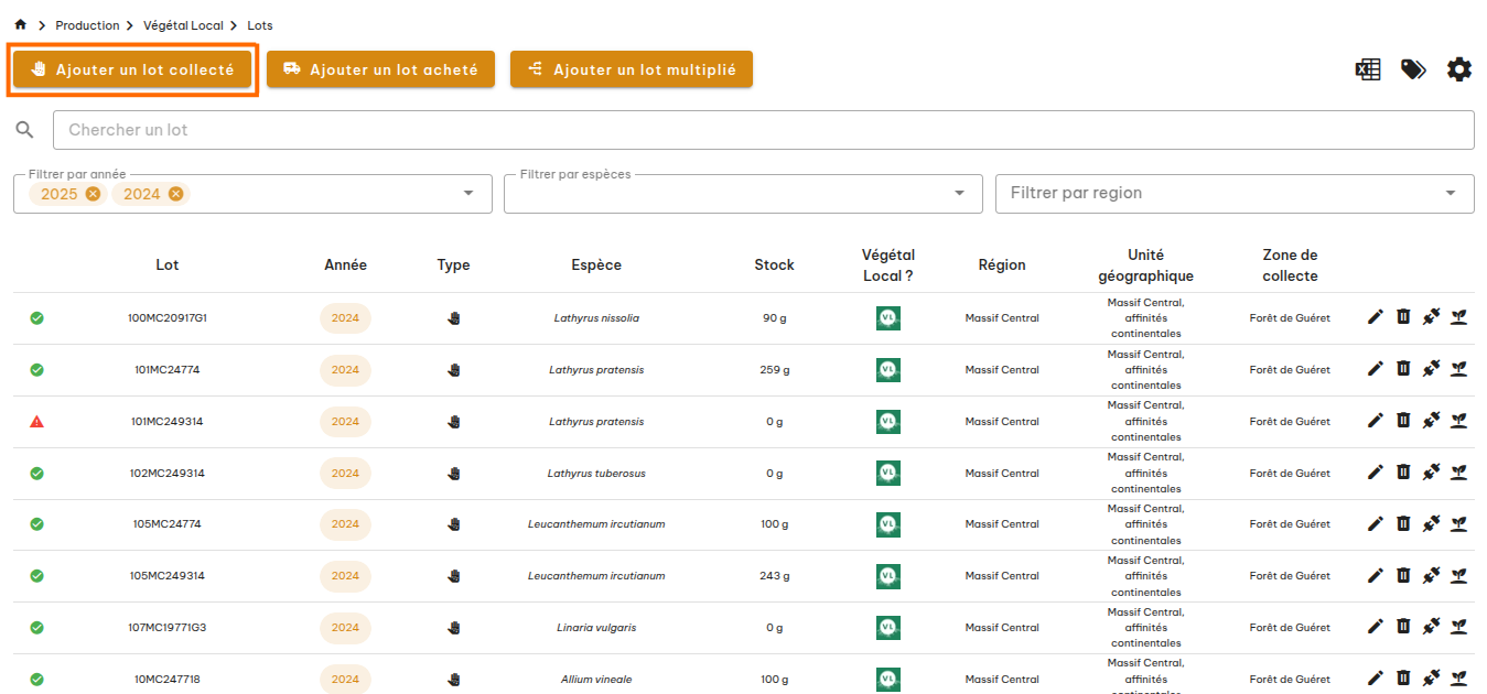 Lots Végétal Local