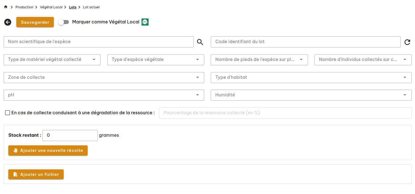 Lots Végétal Local