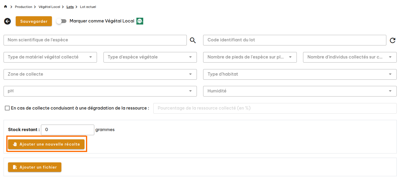 Lots Végétal Local