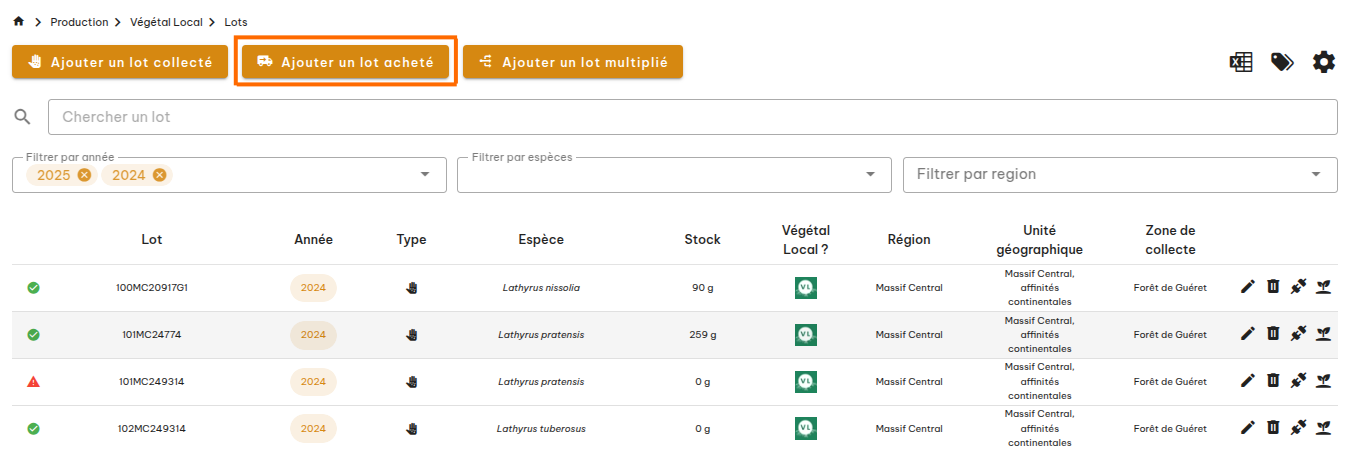 Lots Végétal Local