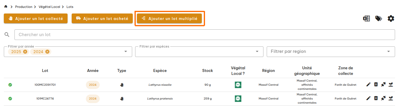 Lots Végétal Local