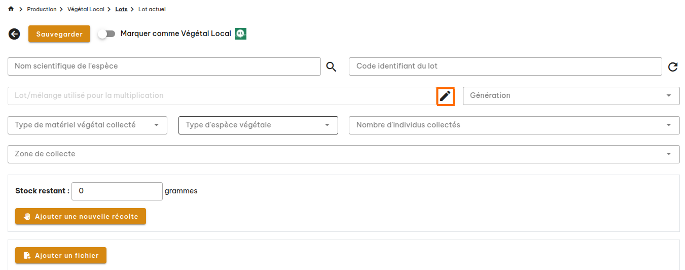 Lots Végétal Local