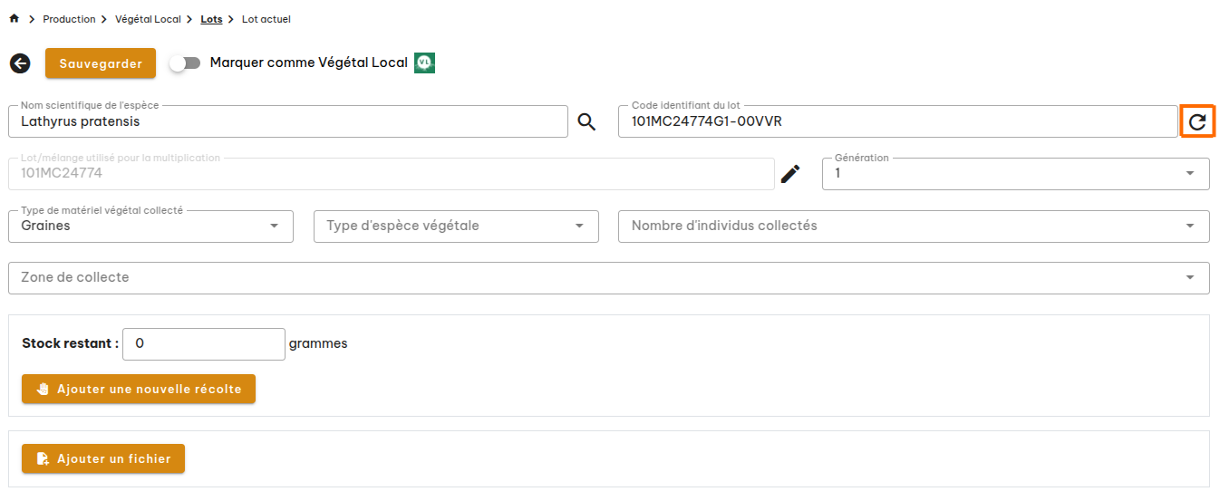 Lots Végétal Local