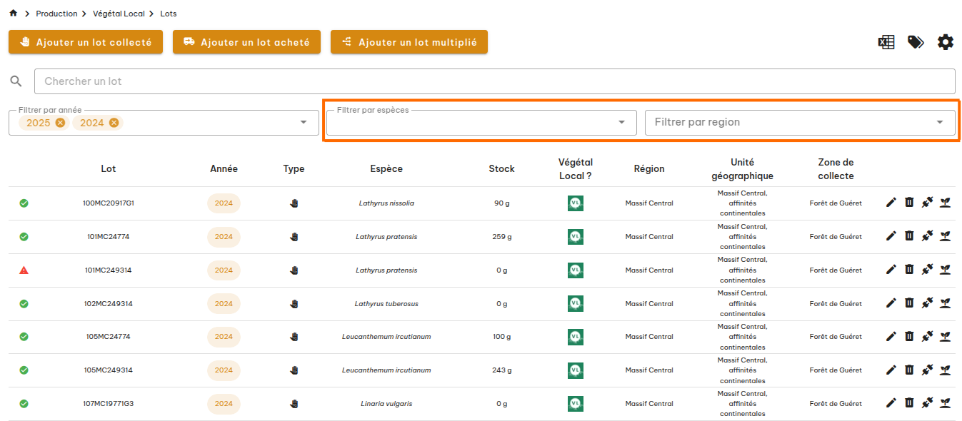 Lots Végétal Local