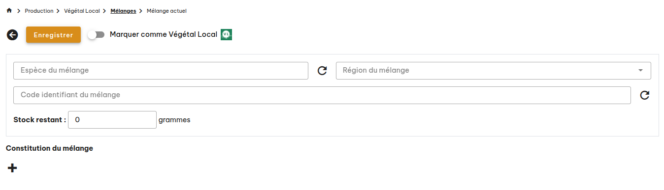 Mélange Végétal Local