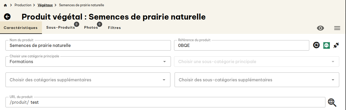 Vendre des produits végétal local