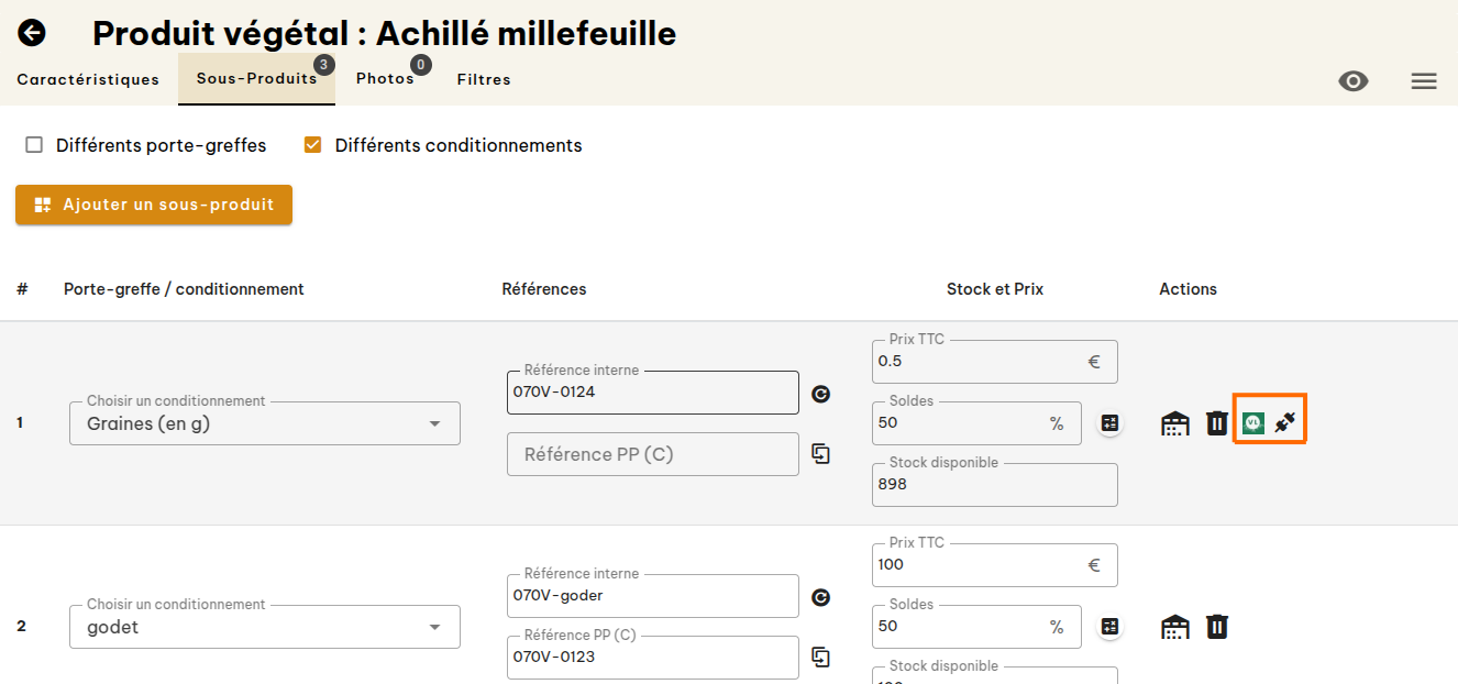 Vendre des produits végétal local