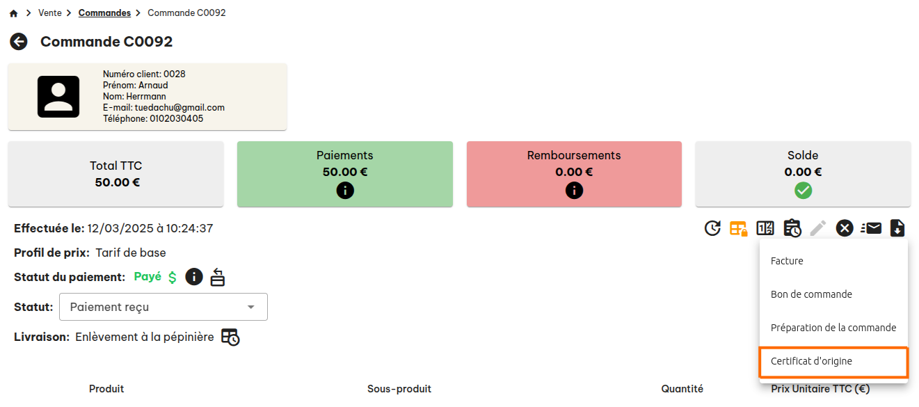 Vendre des produits végétal local