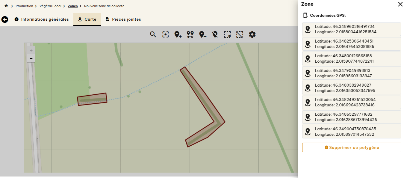 Zones de collecte Végétal Local