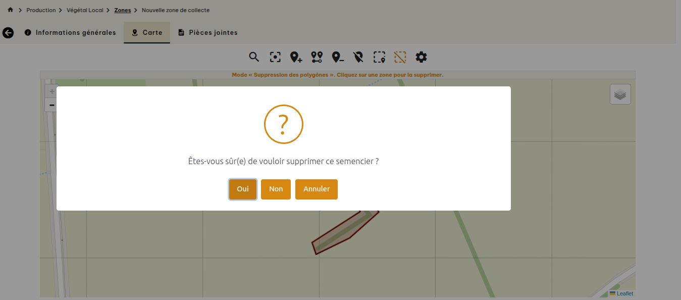 Zones de collecte Végétal Local