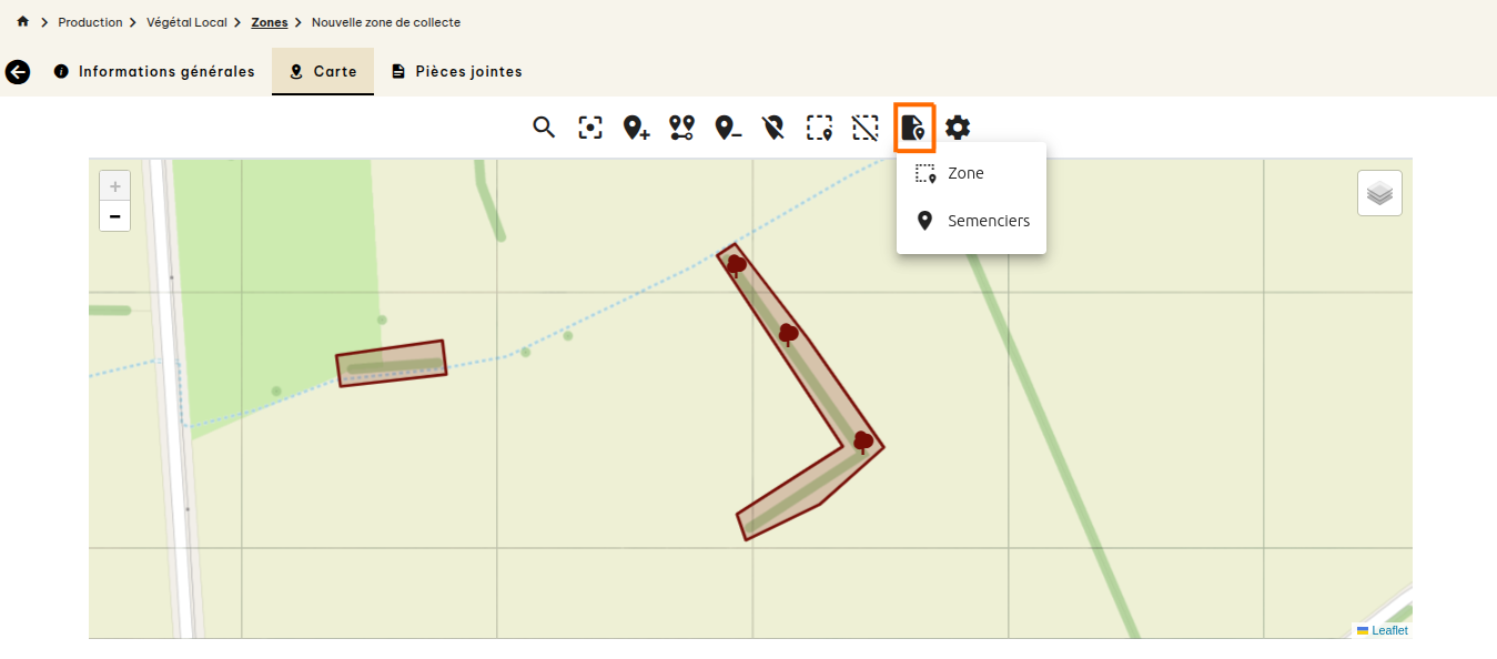 Zones de collecte Végétal Local