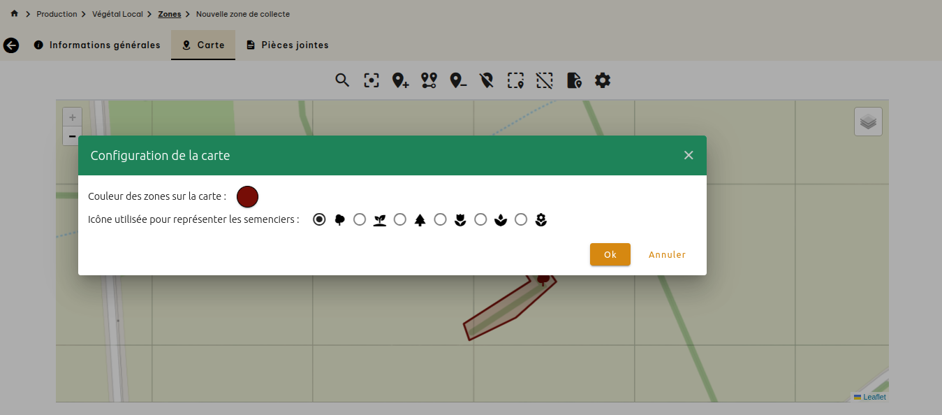 Zones de collecte Végétal Local