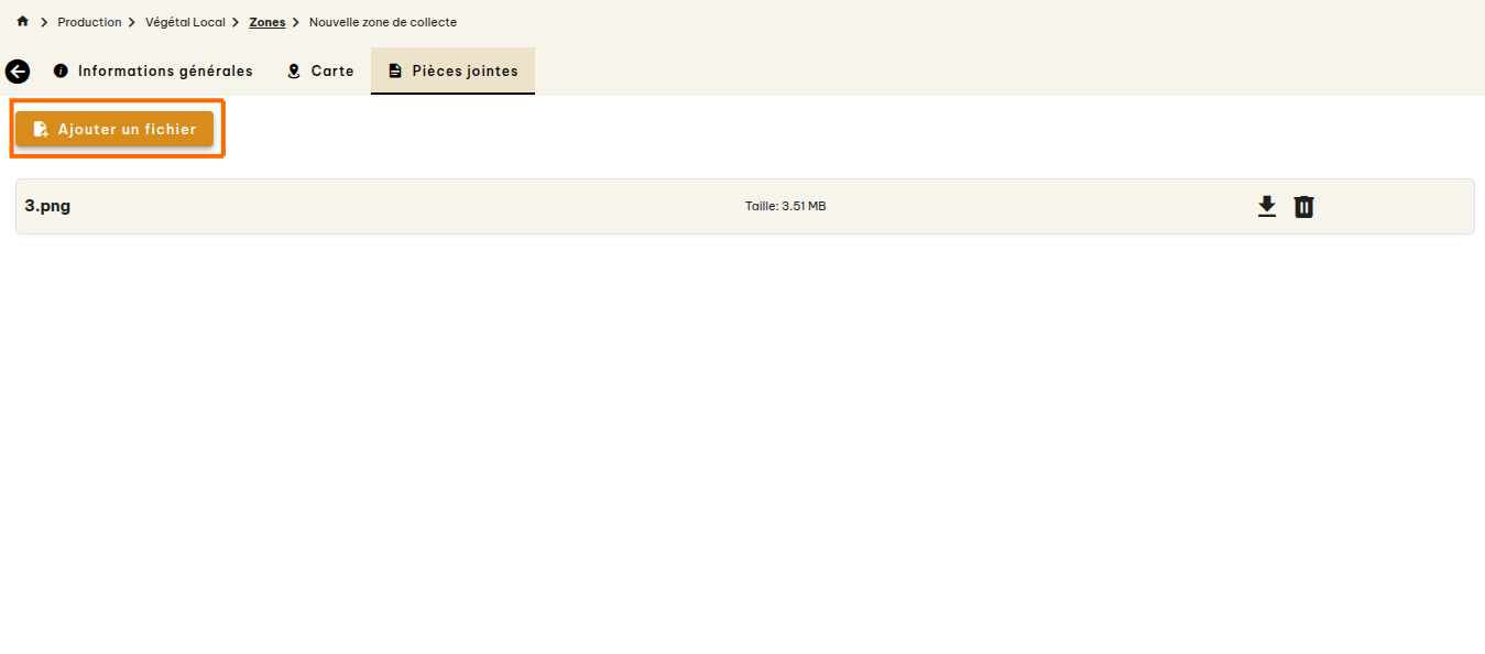 Zones de collecte Végétal Local